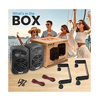 Pyle 5.25” 2-Way Indoor/Outdoor Speaker System - 1/2” High Compliance Polymer Tweeter