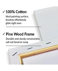 Hippie Crafter 10Pk Stretched Canvas for Painting 8x10
