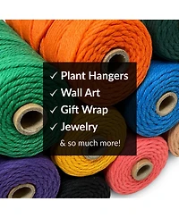 Hippie Crafter 100% Cotton Macrame 3mm Cord Pink