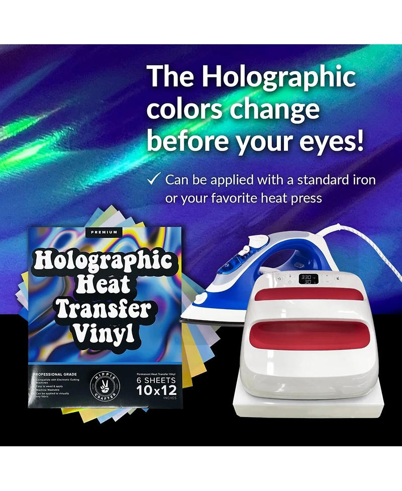 Hippie Crafter Holographic Heat Transfer Vinyl