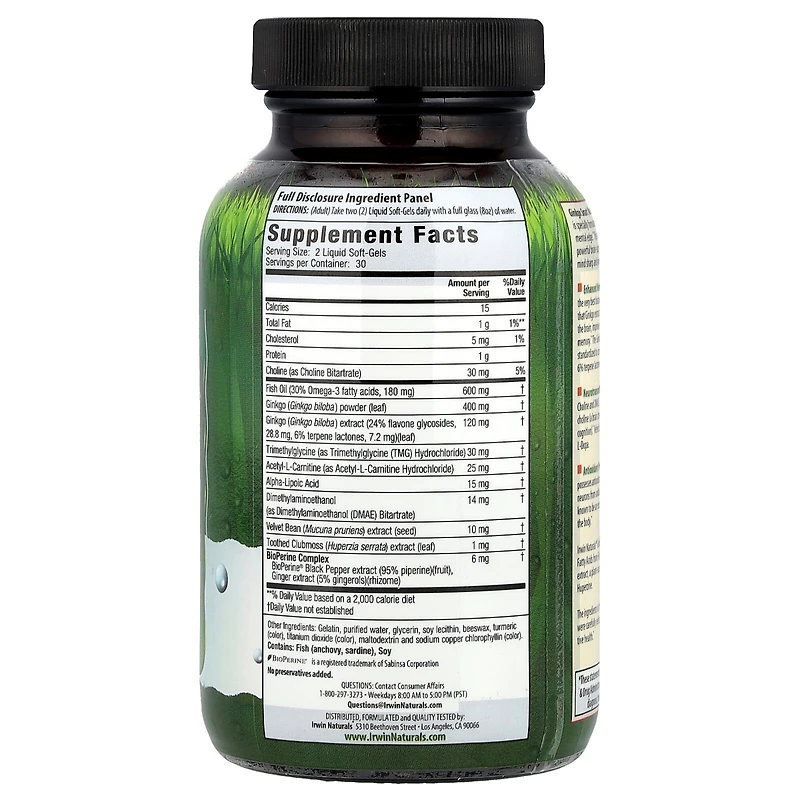 Irwin Naturals Ginkgo Smart Maximum Focus & Memory