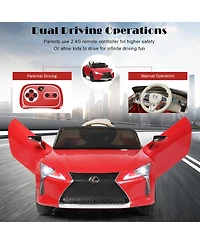 Gymax 12V Licensed Lexus LC500 Kids Ride On Car w/ MP3 Remote Control White