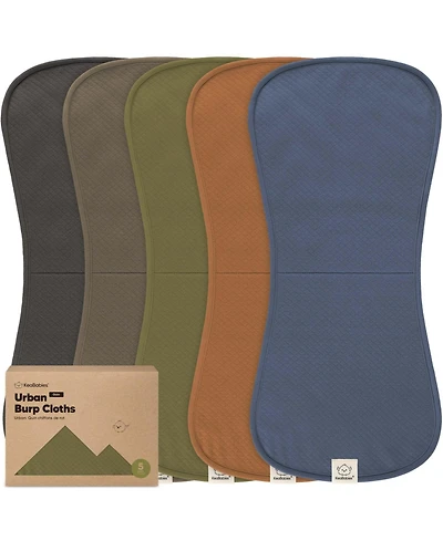 KeaBabies Kids 5pk Quin Burp Cloths for Boys, Girls, Large Absorbent Cotton Burping Babies, Newborns