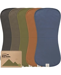 KeaBabies Kids 5pk Quin Burp Cloths for Boys, Girls, Large Absorbent Cotton Burping Babies, Newborns