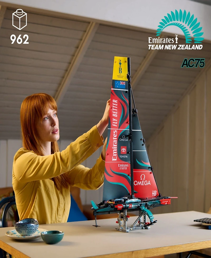 Lego Technic Emirates Team New Zealand AC75 Yacht Building Set for Adults 42174, 962 Pieces