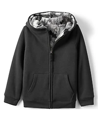 Lands' End Girls Reversible High Pile Fleece Hoodie
