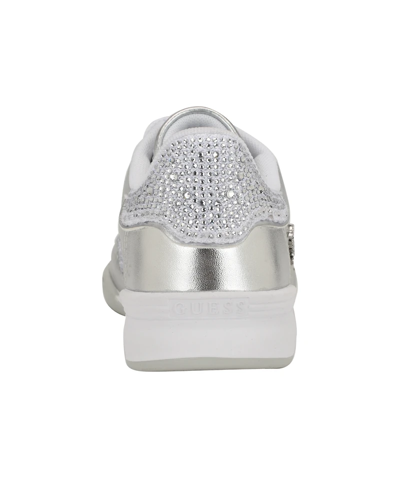 Guess Women's Pritie Quattro Rhinestone Lace-Up Sneakers