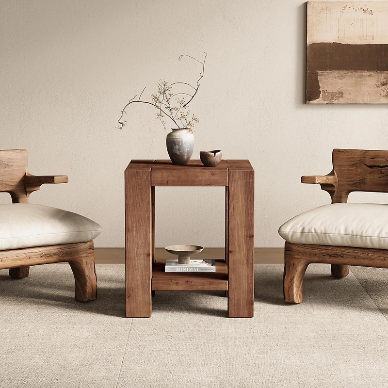 Tribesigns Industrial Coffee Table, 43 inch Cocktail Table with Storage Shelf for Living Room, 2 Tier Rectangle Center Table Tea Table with X-Shaped S