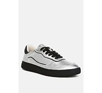 Kyniska Metallic Faux Leather Everyday Sneakers