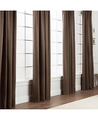Chanasya Premium 2-Panel Ornamental Damask Room Darkening Curtains - 3-in-1 Back Tab, Rod