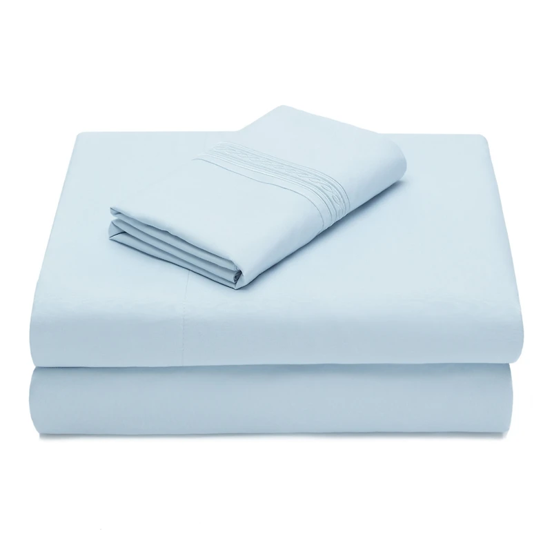 Chanasya Premium Embossed Light Gray Twin Size Bed Sheets Set 3-Piece - Soft Stripe Diamond Pattern 1 Flat Sheet 1 Fitted Sheet 1 Pillowcase