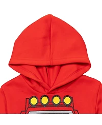 Blaze and the Monster Machines Boys Zeg Stripes Pickle Fleece Pullover Hoodie Jogger Pants Outfit Set