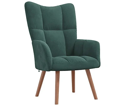 Relaxing Chair Dark Green Velvet