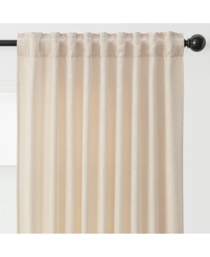 Chanasya Premium 2-Panel Embellish Embossed Classy Blackout Curtains - 3-in-1 Back Tab, Rod Pocket