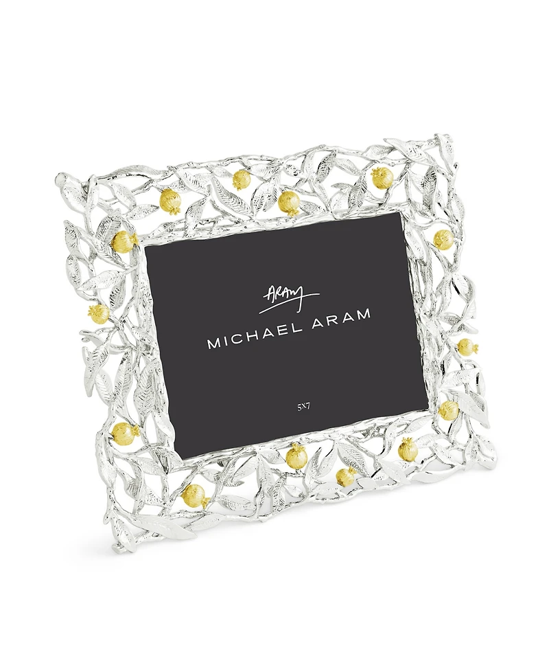 Michael Aram Pomegranate Silver and Gold Frame, 5" x 7"