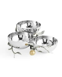 Michael Aram Pomegranate Silver and Gold Triple Bowl