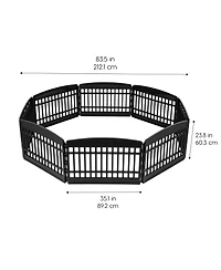 Iris Usa 24" Exercise 8-Panel Pet Playpen, Dog Playpen, Puppy Playpen, for Small and Medium Dogs, Keep Pets Secure, Easy Assemble, Fold It Down, Easy
