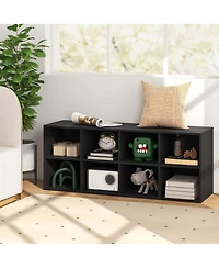 Shoe Bench 8 Cubbies Organizer with 500 Lbs Weight Capacity Cubby Rack