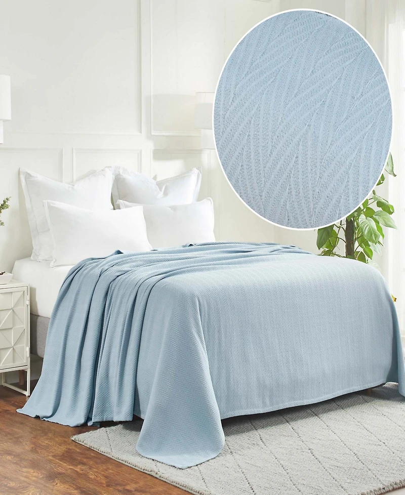 Superior Chevron All-Season Cotton Blanket, Full/Queen