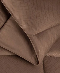 Superior Monochrome Basketweave Plush Microfiber Down Alternative Comforter