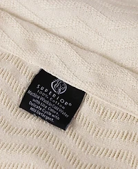 Superior Jena Cotton Textured Chevron Lightweight Woven Blanket