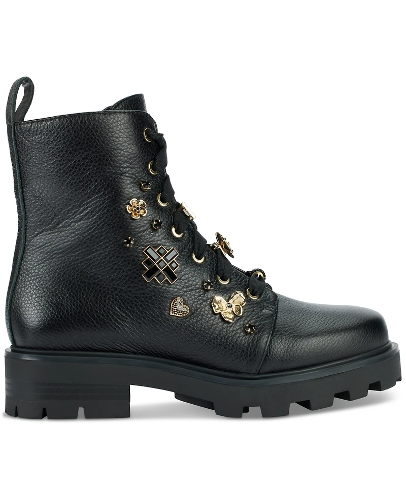 Karl Lagerfeld Paris Women's Makenzie Combat Booties