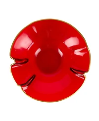 Vietri Holiday Glass Small Ruffled Bowl