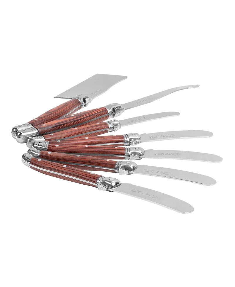 French Home Laguiole Cheese 7-Piece Knife and Spreader Set with Handles