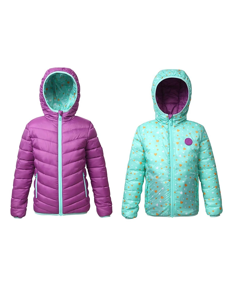 Rokka&Rolla Girls Reversible Lightweight Puffer Jacket