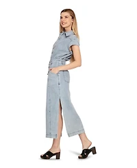 Belle & Bloom Sundown Denim Midi Shirt Dress