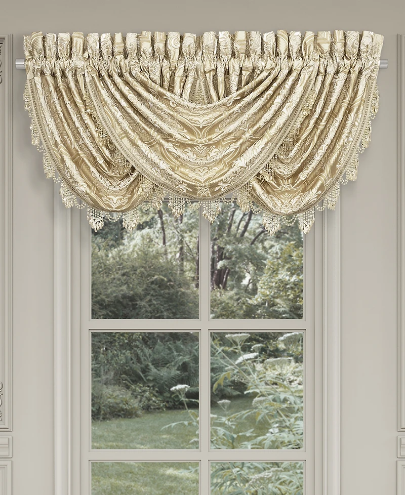 J Queen New York Sezanne Window Waterfall Valance, 33" x 43"