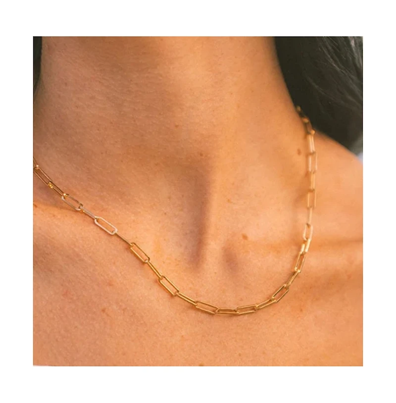 Hollywood Sensation Paperclip Link Necklace – Effortless Glamour for Any Occasion