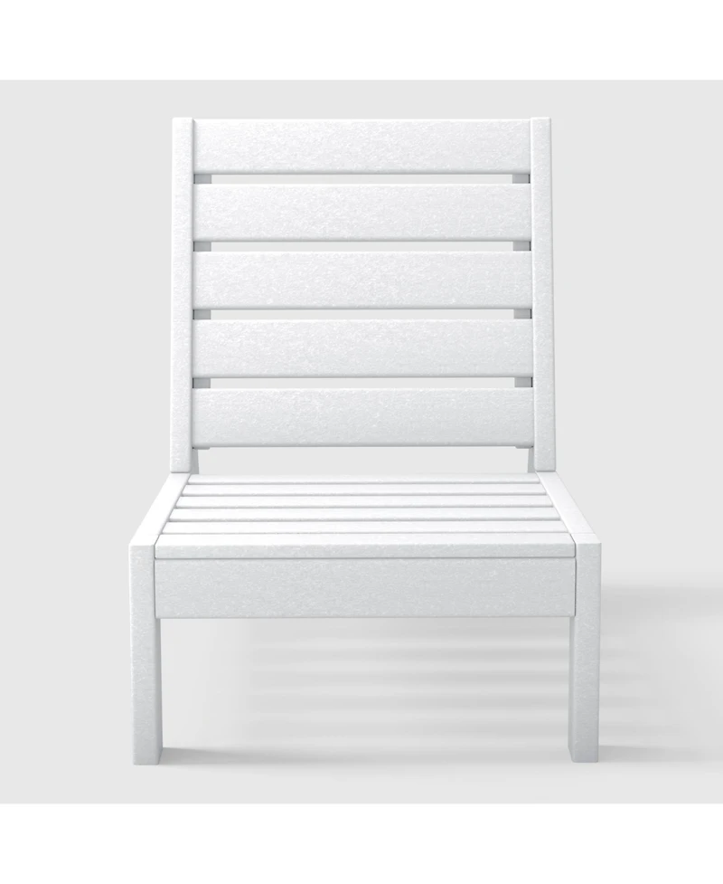 WestinTrends Outdoor Hdpe Deep Seating Modular Armless Patio Chair