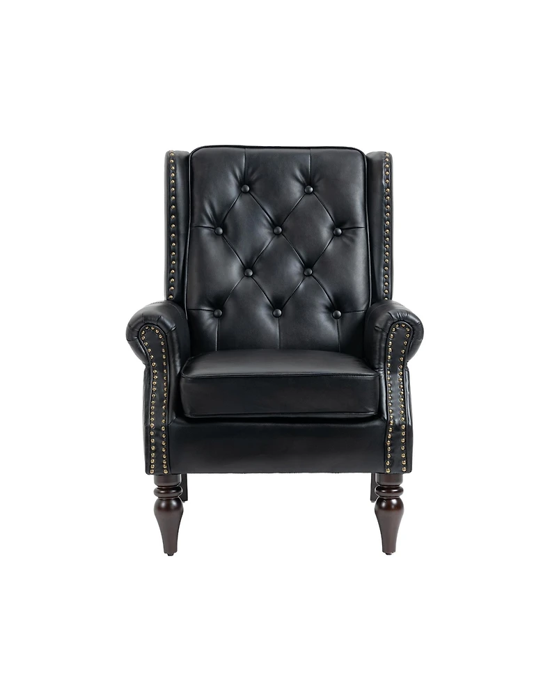 Mondawe Wood Frame Armchair, Modern Accent Chair Lounge For Living Room