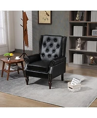 Mondawe Wood Frame Armchair, Modern Accent Chair Lounge For Living Room