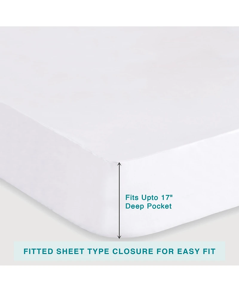 Fabdreams Organic Luxury Organic Cotton Waterproof Mattress Protector with 17" Deep Pockets, Natural Breathable Fabric