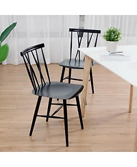 Set of 2 Modern Dining Chairs with Backrest