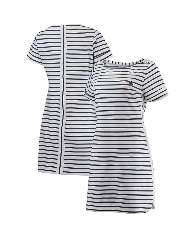 Tommy Bahama Women's White New England Patriots Tri-Blend Jovanna Striped Dress
