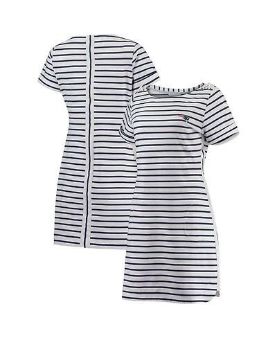Tommy Bahama Women's White New England Patriots Tri-Blend Jovanna Striped Dress