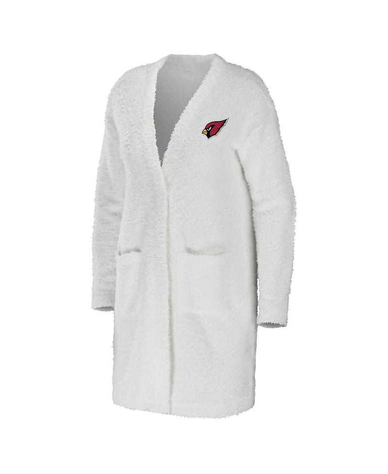 Wear by Erin Andrews Women's Cream Arizona Cardinals Cozy Lounge Cardigan Sweater
