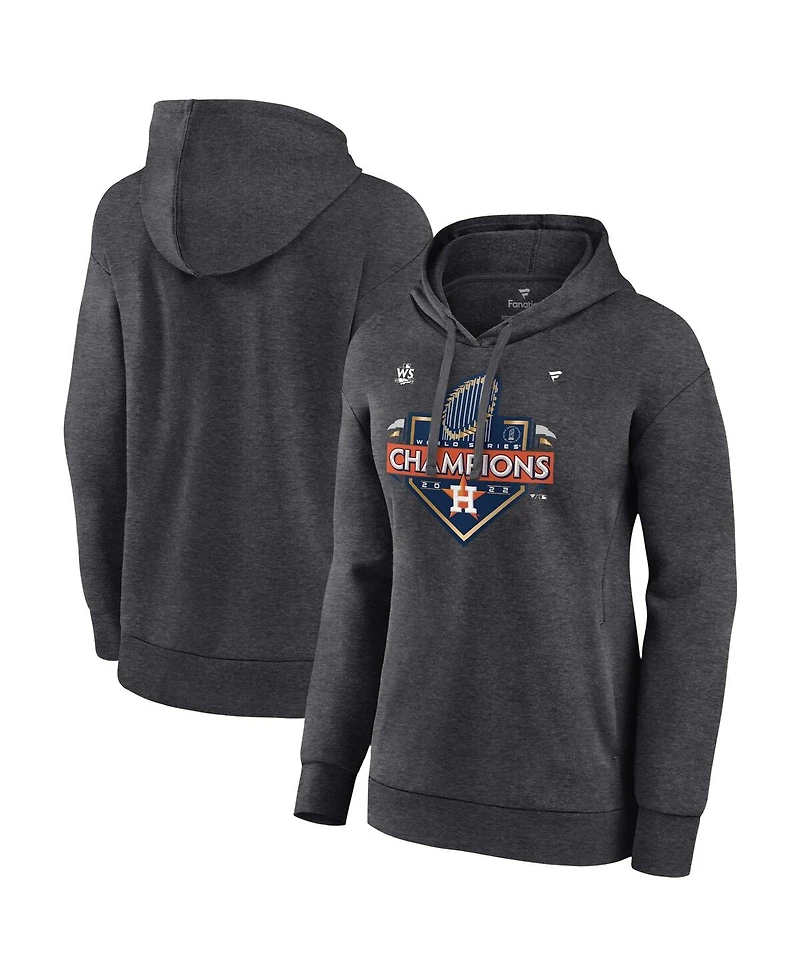 Fanatics Women's Heather Charcoal Houston Astros 2022 World Series Champions Locker Room Plus Pullover Hoodie