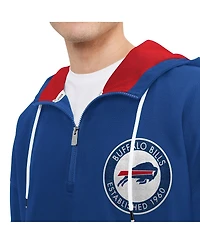 Tommy Hilfiger Men's Royal Buffalo Bills Aaron Quarter-Zip Hoodie