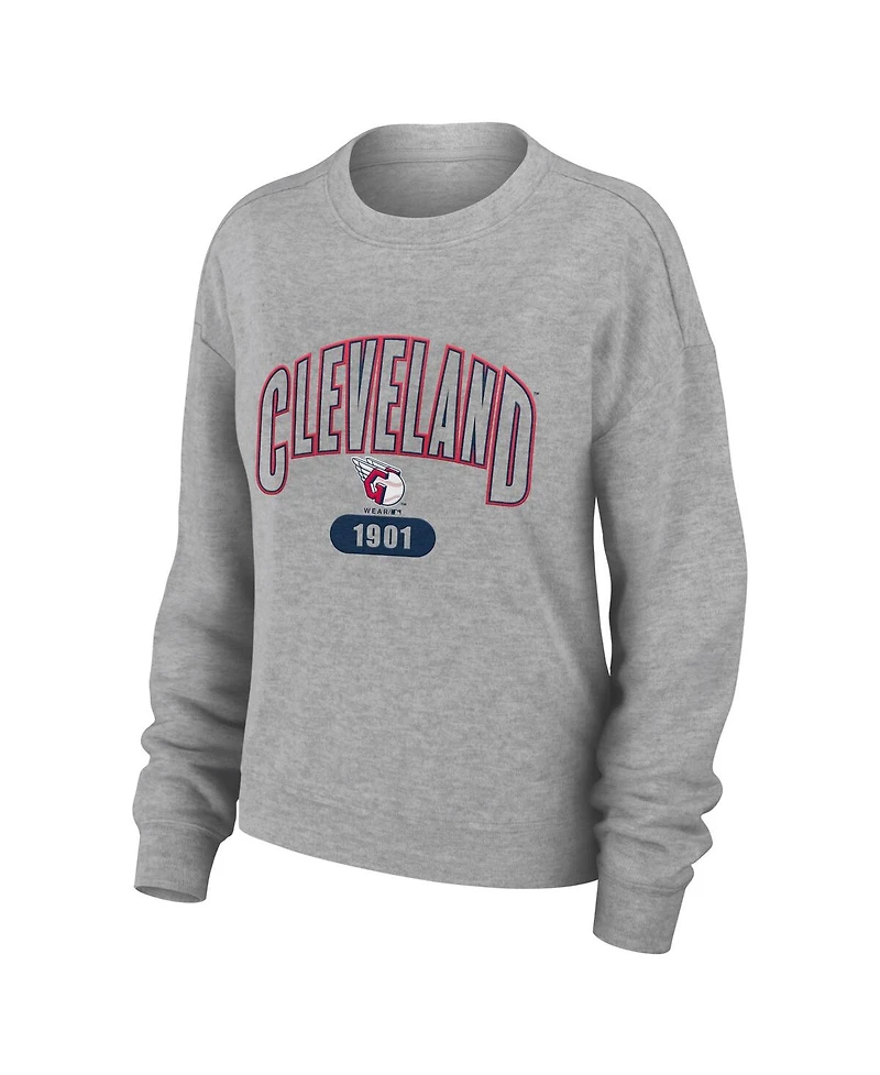 Wear by Erin Andrews Women's Gray Cleveland Guardians Knitted Lounge Set