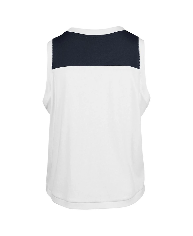 '47 Brand Women's White North Carolina Tar Heels Premier Zoey Waist Length Tank Top