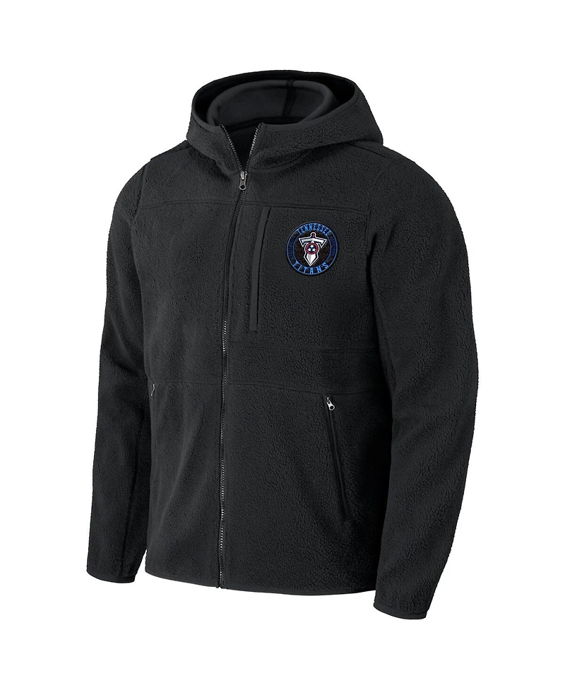Fanatics Men's Black Tennessee Titans Sherpa Full-Zip Hoodie