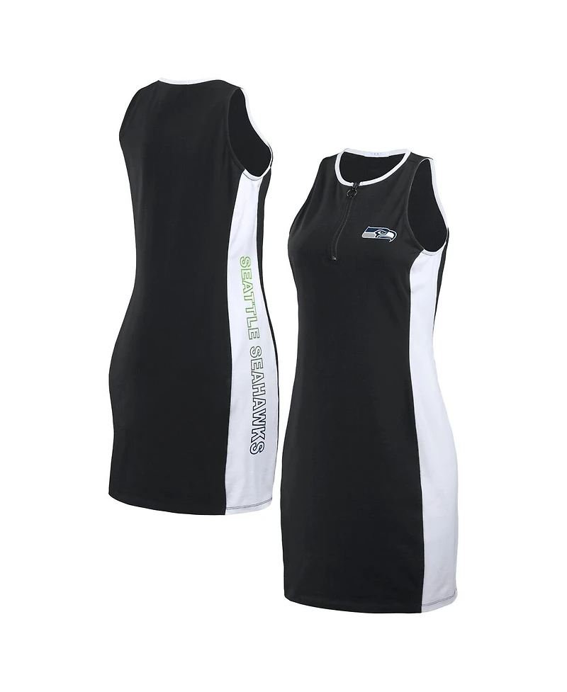 Wear by Erin Andrews Women's Black Seattle Seahawks Bodyframing Tank Dress