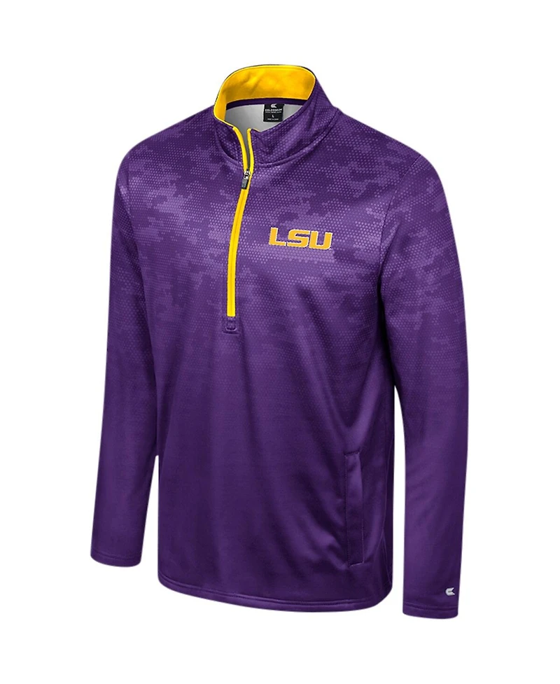 Colosseum Men's Purple Lsu Tigers The Machine Half-Zip Jacket