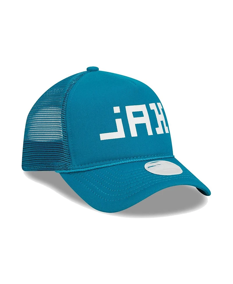 New Era Women's Teal Jacksonville Jaguars McGee Trucker 9FORTY Adjustable Hat