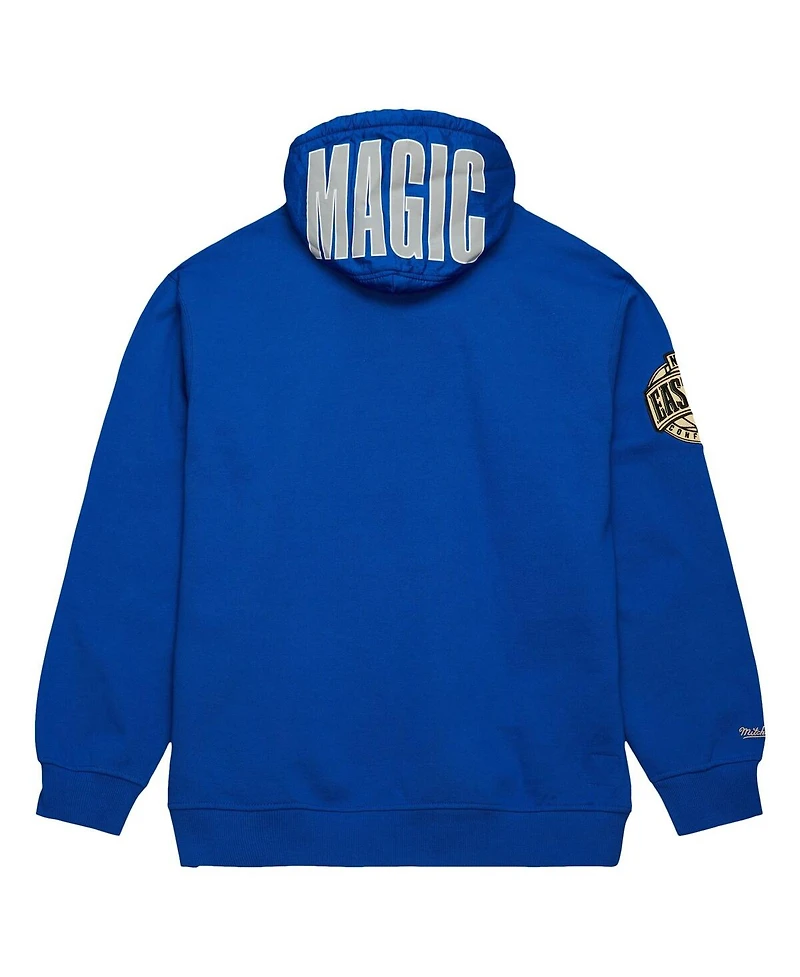 Mitchell & Ness Men's Blue Orlando Magic Team Og 2.0 Vintage Logo Fleece Pullover Hoodie