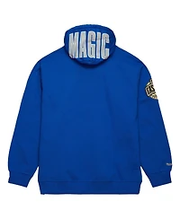 Mitchell & Ness Men's Blue Orlando Magic Team Og 2.0 Vintage Logo Fleece Pullover Hoodie